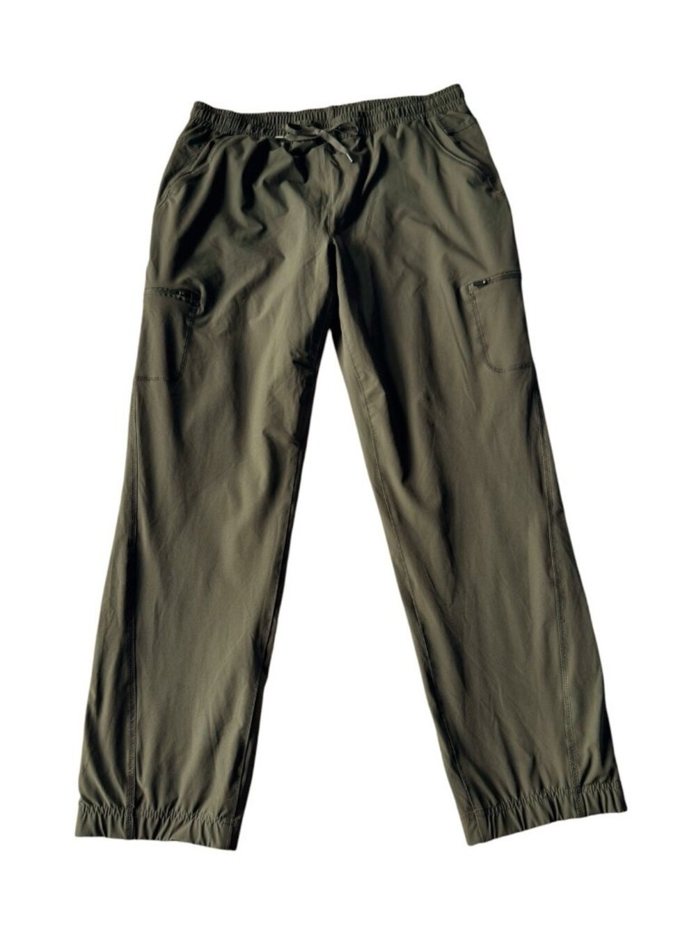 NWT Eddie Bauer Women's Sz 14 Olive Green Fleece Lined Pull-On Jogger Pants